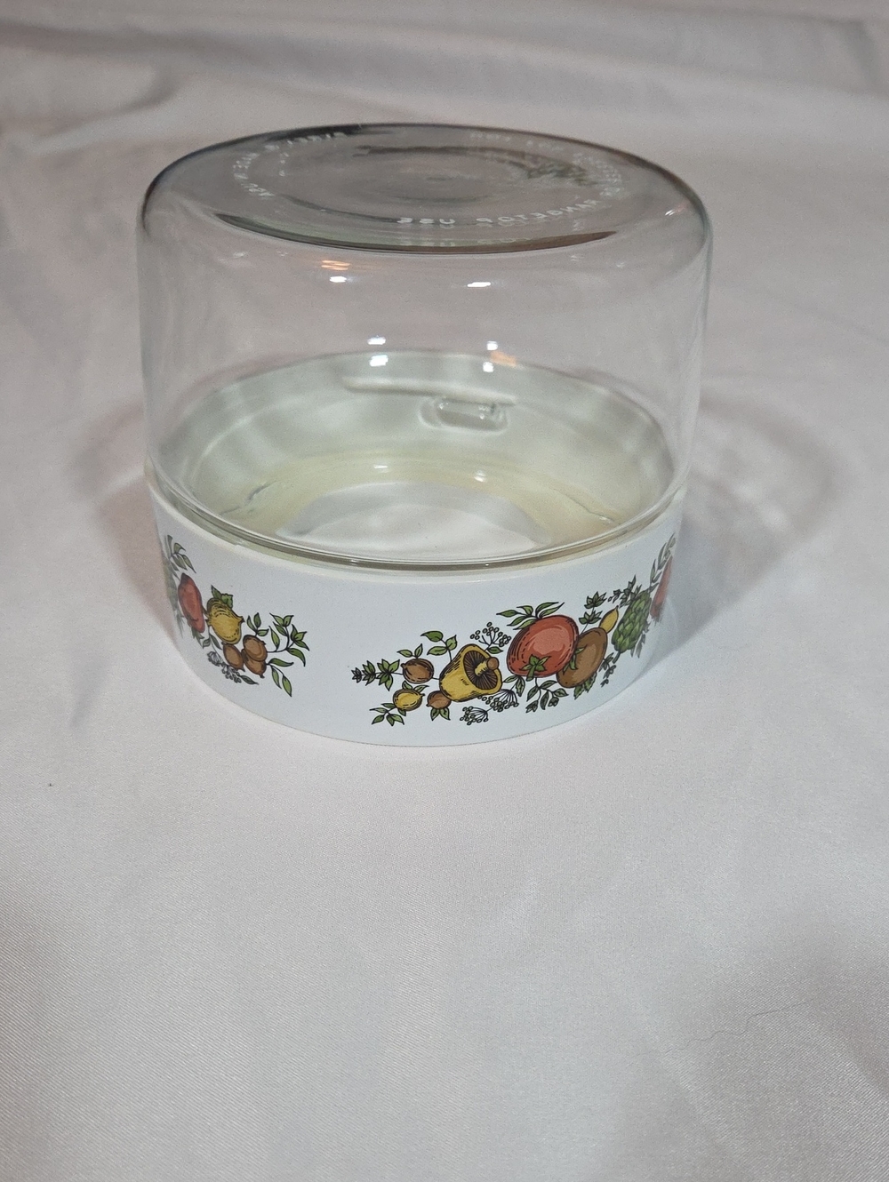 Vintage Pyrex Corning Spice of Life 4.6" Glass Canister Storage Jar Lid w/Gasket